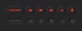 Neumorphic UI UX Design Elements 3D Vector Buttons On Abstract Background Royalty Free Stock Photo
