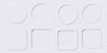 Neumorphism button design set. Neumorphic UI Design Elements. Vector illustration