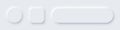 Neumorphism button design set, slider element for website, mobile app menu and navigation
