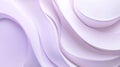 Neumorphism-inspired minimalist background in light purple and soft white, with smooth, raised