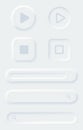 Neumorphism. User interface elements isolated on white background. Vector Royalty Free Stock Photo