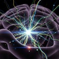 Neural activity or concepts related to artificial intelligence and Royalty Free Stock Photo