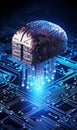 Neural circuit and electronic cyber brain in a quantum computing system. Artificial neurons, data connections, quantum computing