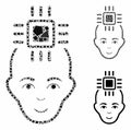 Neural computer interface Composition Icon of Abrupt Items