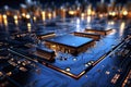 Neural digital and circuit board background