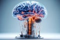 Neural Integration: Advanced Brain Interface Technology Royalty Free Stock Photo