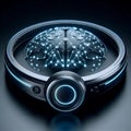 A neural interface headset, Ai generated image Royalty Free Stock Photo