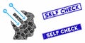Neural Interface Mosaic and Scratched Rectangle Self Check Seals