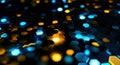 Neural Links Network Abstract background hexagon pattern with glowing lights