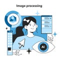 Neural network abilities. Self-learning computing system processing Royalty Free Stock Photo