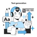 Neural network abilities. Self-learning computing system processing Royalty Free Stock Photo