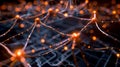 Neural Network Abstract: Artificial Intelligence, Deep Learning Concept Royalty Free Stock Photo