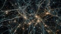 Neural Network Abstract Background. Connectivity And Data Flow Visualization Royalty Free Stock Photo
