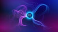 Neural network abstract digital background. Technology background, data science. Artificial intelligence background Royalty Free Stock Photo