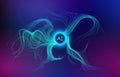 Neural network abstract digital background. Technology background, data science. Artificial intelligence background Royalty Free Stock Photo
