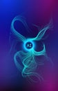 Neural network abstract digital background. Technology background, data science. Artificial intelligence background Royalty Free Stock Photo