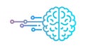 Neural Network AI Brain Processing Power Icon, vector design Generative AI Royalty Free Stock Photo