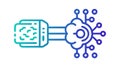 Neural Network and AI Data Connection, Future Technology, vector design Generative AI Royalty Free Stock Photo