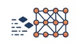 Neural Network AI Icon for Machine Learning and Data, vector design Generative AI Royalty Free Stock Photo