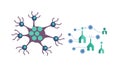 Neural Network AI System: Cognitive Computing Data Processing, vector design Generative AI Royalty Free Stock Photo