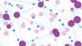 Neural network algorithm concept, triangles background round shapes chaos Royalty Free Stock Photo