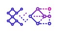 Neural Network Artificial Intelligence Data Science AI Icon, vector design Generative AI Royalty Free Stock Photo