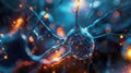 Neural network artificial intelligence tech abstract background. Generative AI Royalty Free Stock Photo