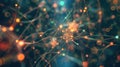 Neural network artificial intelligence tech abstract background. Generative AI Royalty Free Stock Photo