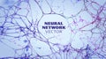 Neural network artificial intelligence vector background. Machine network neurons. Blockchain database. Neural interface