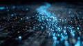 Neural Network Big Data Flow Visualization, Binary Code Matrix, AI Machine Learning Abstract Background, Quantum Computing, Cyber Royalty Free Stock Photo