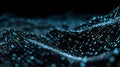 Neural Network Big Data Flow Visualization, Binary Code Matrix, AI Machine Learning Abstract Background, Quantum Computing, Cyber Royalty Free Stock Photo