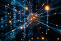 Neural Network in Binary Space Royalty Free Stock Photo