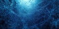 Neural Network in Blue: Abstract Lines and Nodes Interconnect in a Dark, Luminous Space, Suggesting Complex Connections