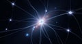 Neural Network, Brain Activity and Artificial Intelligence Concept, Neuroscience Royalty Free Stock Photo