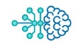 Neural Network Brain Icon: AI, Data, Learning, and Connectivity, vector design Generative AI Royalty Free Stock Photo