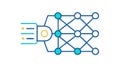 Neural Network Brain Icon: AI, Machine Learning, Data Processing vector design Generative AI Royalty Free Stock Photo