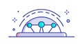 Neural Network Circuit: AI, Machine Learning Data Processing, vector design Generative AI Royalty Free Stock Photo