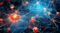 Neural Network: Close-Up of Neuron Glial Cells