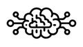 Neural Network Cloud, Deep Learning, AI System, Advanced Computing, vector design Generative AI Royalty Free Stock Photo