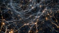 Neural Network Concept: Abstract Brain Connections & Data Flow Visualization Royalty Free Stock Photo