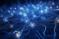 Neural network concept, artificial intelligence synapse connection. Generative AI Royalty Free Stock Photo