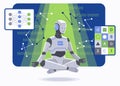 Neural network concept. Artificial intelligence technology training, machine learning science, knowledge, memory