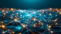 Neural Network Connection, Abstract Technology Background Royalty Free Stock Photo