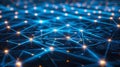 Neural Network Connection Data, Abstract Technology Background Royalty Free Stock Photo