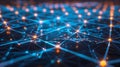 Neural Network Connection, Data Nodes Structure, Artificial Intelligence Concept Royalty Free Stock Photo