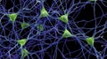Neural Network Connections: Detailed Microscopic View of Active Brain Cells Royalty Free Stock Photo