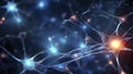 Neural network. 3D illustration. Connection structure. Abstract background. Generative AI Royalty Free Stock Photo