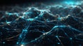 Neural Network 3D Render: Quantum Core, Data Streams, Digital Connectivity Royalty Free Stock Photo