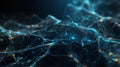 Neural Network 3D Render: Quantum Core, Data Streams, Digital Connectivity Royalty Free Stock Photo