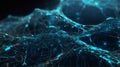 Neural Network 3D Render: Quantum Core, Data Streams, Digital Connectivity Royalty Free Stock Photo